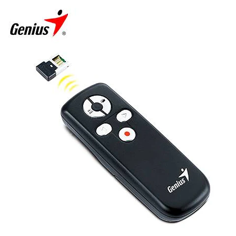 Presentador Genius C/puntero Media Pointer 100 Run Card Black (pn 31090015100)