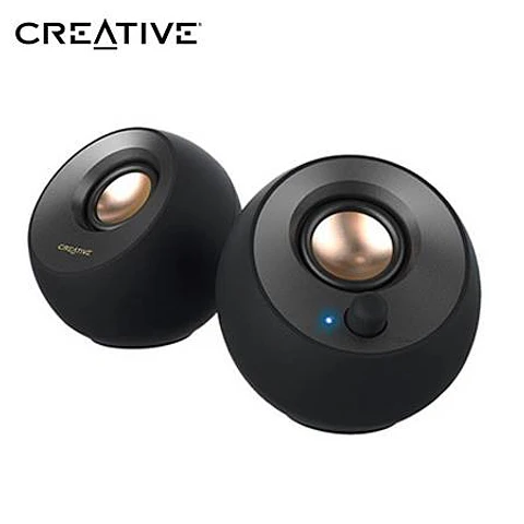 Parlante Creative Pebble 2.0 4.4W 3.5MM USB-power Black (51MF1680AA000)