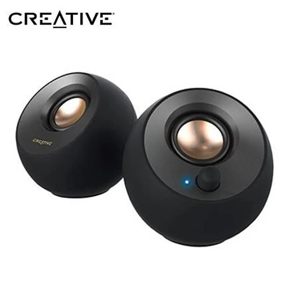 Parlante Creative Pebble 2.0 4.4W 3.5MM USB-power Black (51MF1680AA000) 1