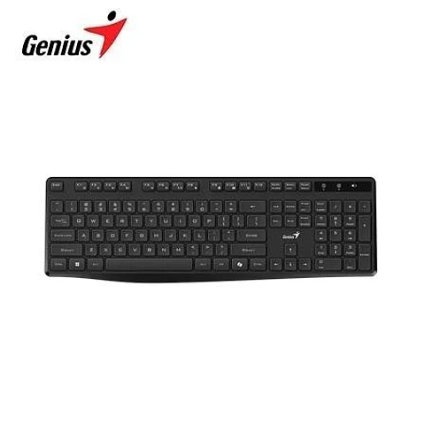 Teclado Genius Wireless KB-7200 AI Copilot Silent Multimedia USB Sp Black (31320002401)