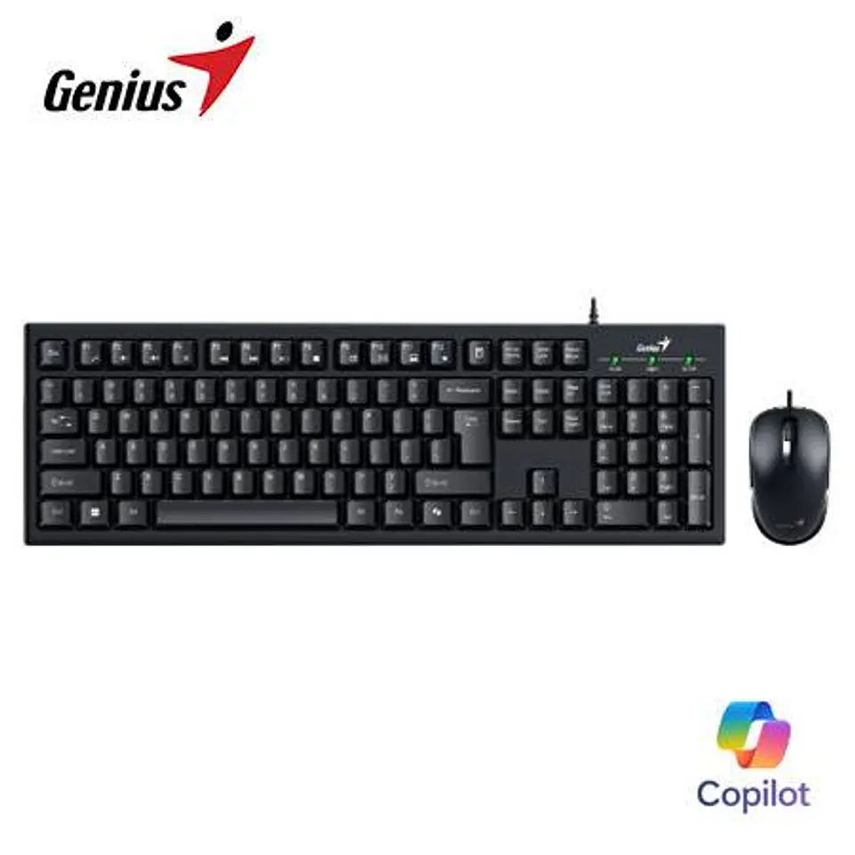 Teclado Genius + Mouse KM-100SE AI Copilot USB Sp Black (31330009401) 1