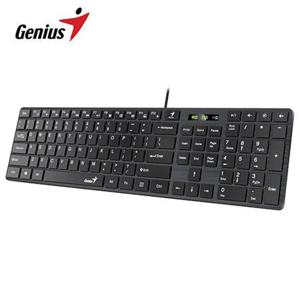 Teclado Genius Smart Slimstar 126 AI Copilot USB Multimedia Sp Black (31310017401) 1