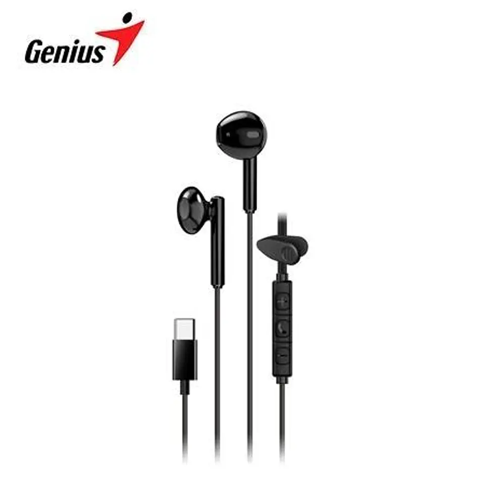 Audifono C/microf. Genius HS-M366 In-ear USB-C 14.2MM Clip Giratorio Black (31710033400) 1