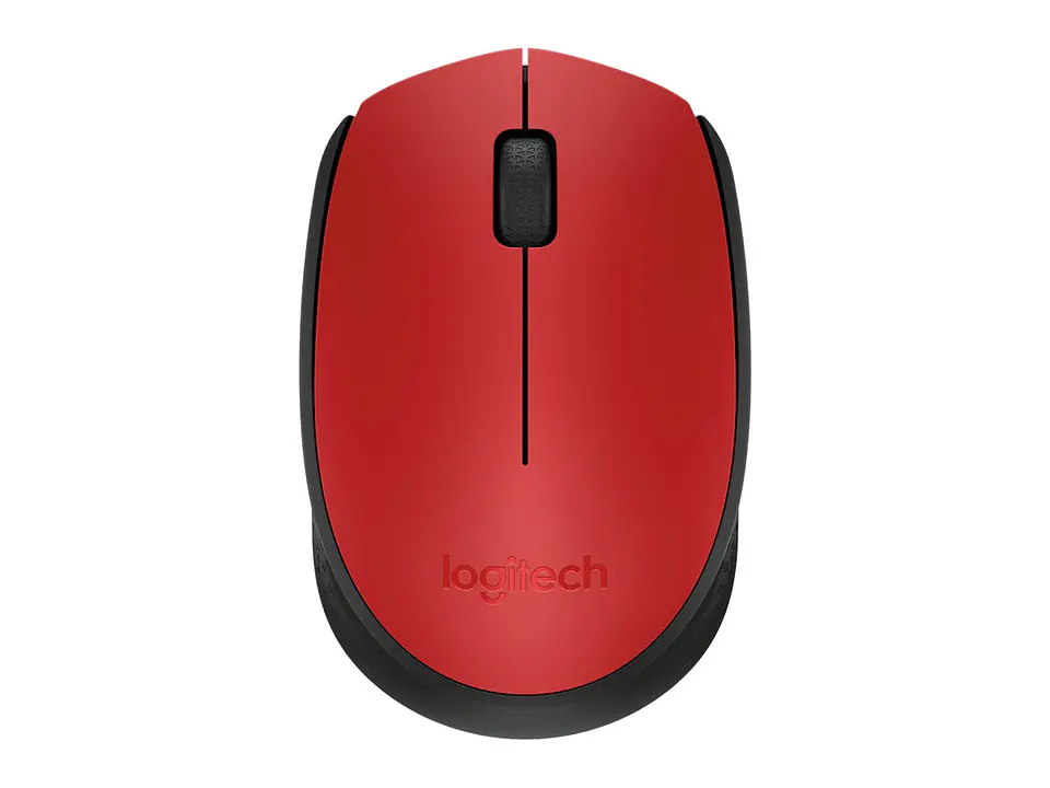Logitech 910-004941 - Mouse óptico inalámbrico M170, ambidiestro, receptor USB, 2.4 GHz, Rojo 2