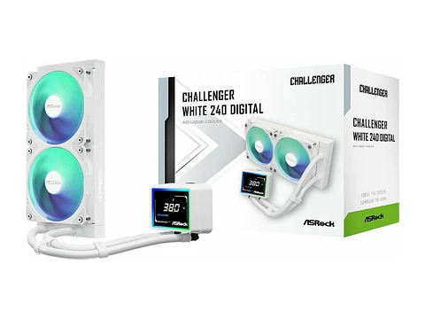 Asrock 90-ACLA24-WAAGA6 - AIO Liquid Cooler Challenger White 240 D