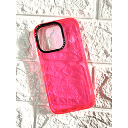 Carcasa Clear Color Fucsia Iphone 14 - Image 1