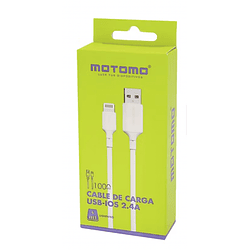 OFERTA: Cable Usb a Lightning Iphone/Ipad Motomo 2.4A Blanco / Antes $8.990