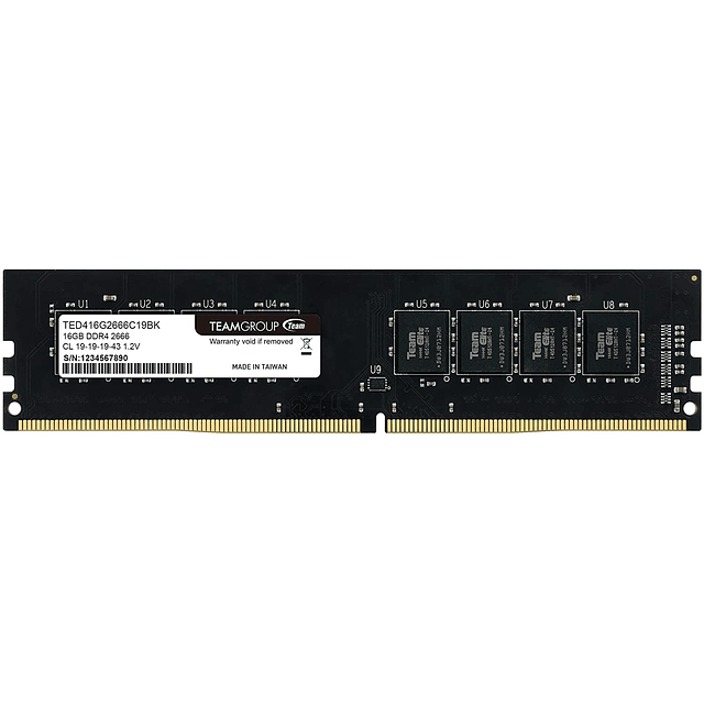 MEM. RAM DIMM DDR4 TEAM GROUP ELITE 16GB 2666MHZ CL19-19-19-43 1.20V