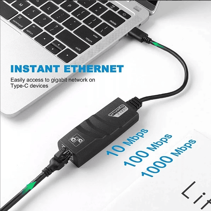 Adaptador Convertidor Usb A Rj45 Lan Gigabit 10/100/1000 2