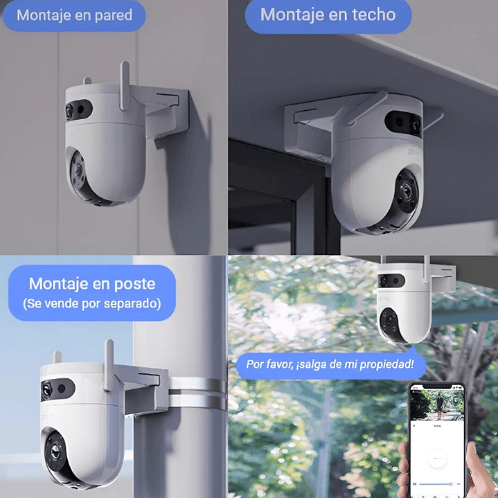 Ezviz H9c Dual 3k, Camara De Seguridad Wifi Doble Lente 5mp Color Blanco 3