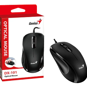 MOUSE GENIUS DX-101 OPTICO USB NEGRO 