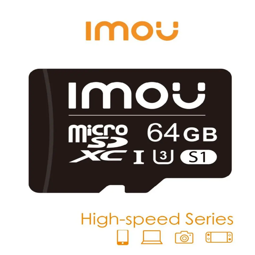MICROSD IMOU 64GB CLASE 10 U3 V30 ALTA VELOCIDAD ST2-64-S1 2