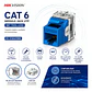 MODULO/CONECTOR JACK KEYSTONE CAT 6 UTP HIKVISION 180° AZUL - Miniatura 1