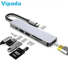 HUB VIPADA USB TIPO C 6 EN 1 BYL-2010