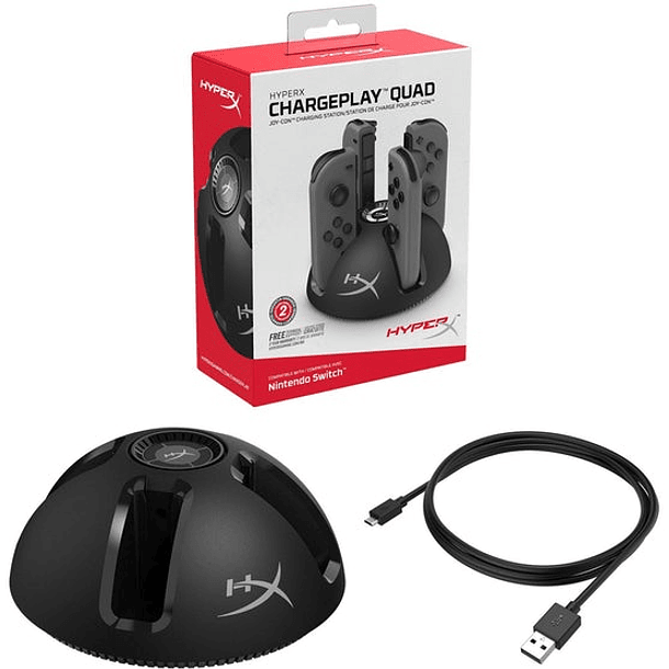 CARGADOR HYPERX JOYCON NINTENDO SWITCH 4 ESTACIONES 2