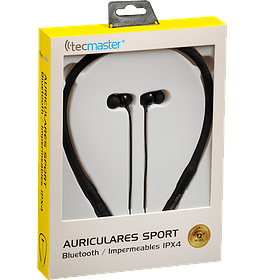 AURICULARES TECMASTER SPORT IMPERMEABLES BLUETOOTH IPX4