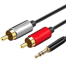 CABLE DE AUDIO AUXILIAR PLUS 3.5 A 2 RCA