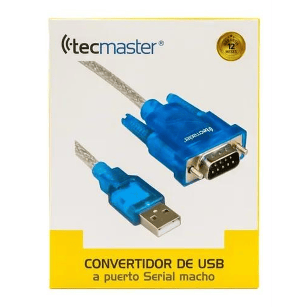 CONVERTIDOR TECMASTER USB A PUERTO SERIAL MACHO 2