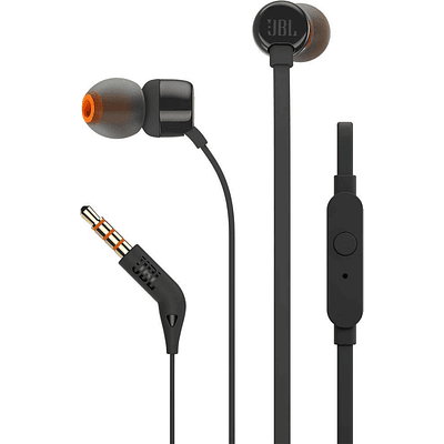 Auriculares con Cable JBL T 110 (In Ear - Micrófono - Negro)