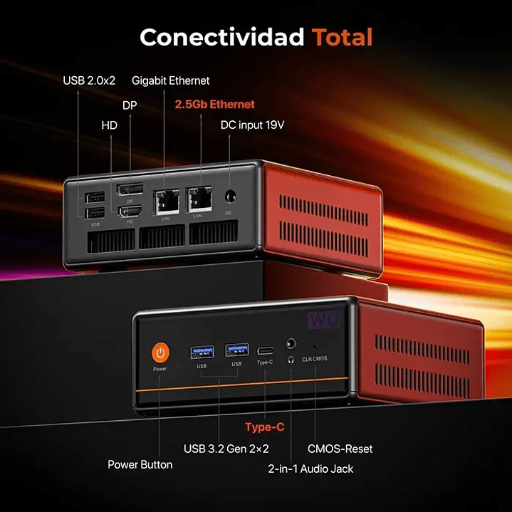 Mini PC Peladn WO4: AMD Ryzen 5 5600H, 16GB, 512GB, NVMe SSD, Win 11 Pro 6
