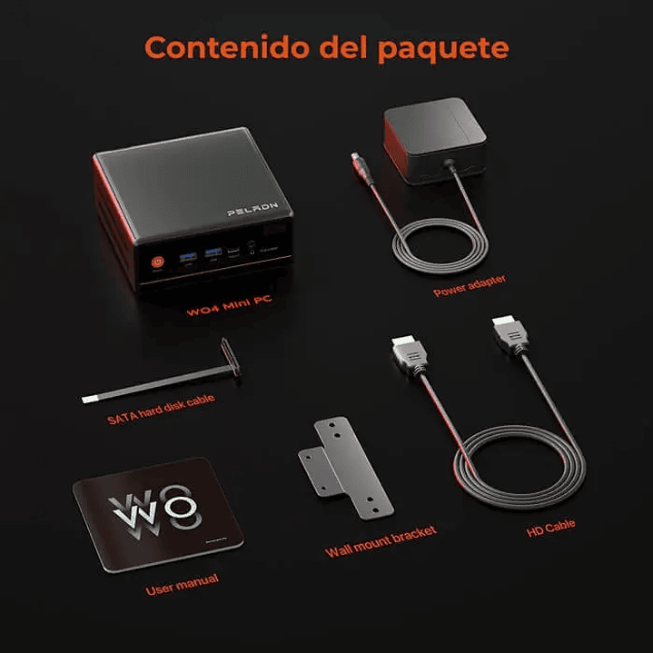 Mini PC Peladn WO4: AMD Ryzen 5 5600H, 16GB, 512GB, NVMe SSD, Win 11 Pro 8