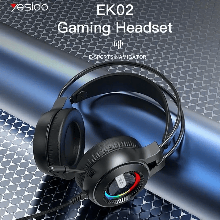 Audífonos Gamer Yesido EK02 Pro RGB – Sonido Hi-Fi Envolvente y Micrófono 360° 4