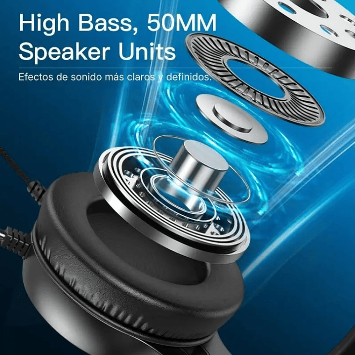 Audífonos Gamer Yesido EK02 Pro RGB – Sonido Hi-Fi Envolvente y Micrófono 360° 5