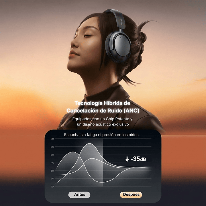 Audífonos Bluetooth Premium Yesido EP07 - ANC Dual Híbrido 8