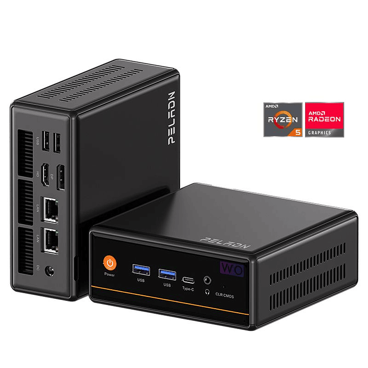 Mini PC Peladn WO4: AMD Ryzen 5 5600H, 16GB, 512GB, NVMe SSD, Win 11 Pro 1