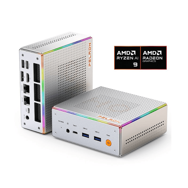 Mini PC Gamer Peladn HO4: AMD Ryzen 9 7940HS, 32GB DDR5, 1 TB SSD, Radeon 780M, USB 4.0  1