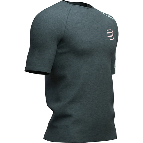 TRAINING TSHIRT SS BORN TO SWIM BIKE RUN DARK GREY 