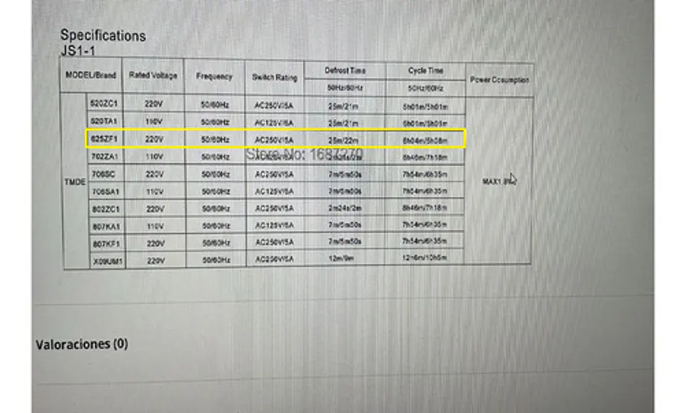 Timer Refrigerador Daewoo-LG 5