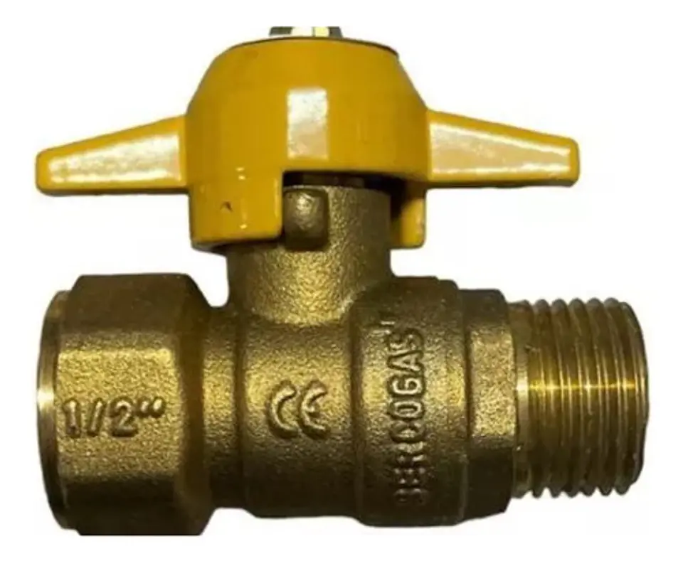 Llave De Paso Gas 1/2 X 1/2 Hi He Certificada Sercogas 3