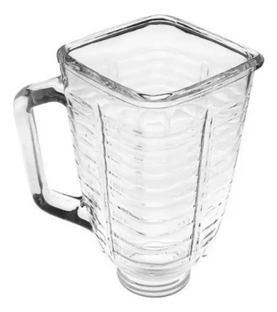 Vaso Vidrio Cuadrado Juguera Licuadora Oster Y Tapa Original 4