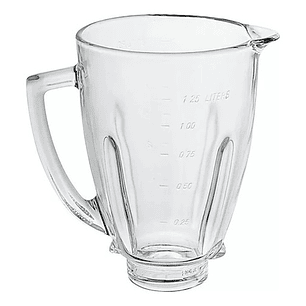 Vaso De Vidrio Con Tapa Para Juguera Redondo Oster Blstmg