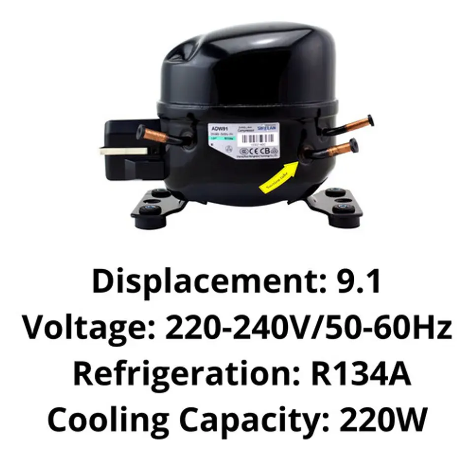 Motocompresor Adw91 1/4 Hp R134-a 2