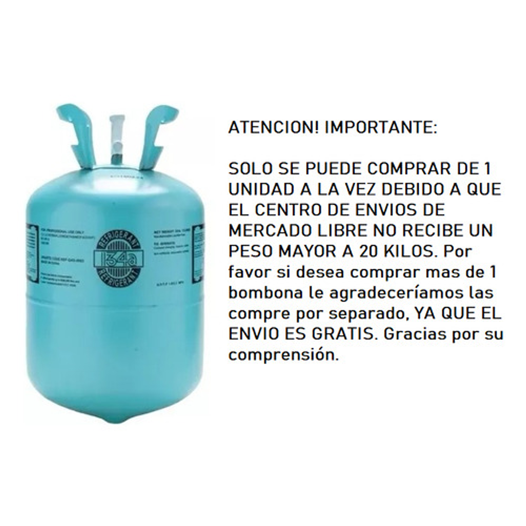 Bombona Refrigerante R134 De 13.6 Kg 2