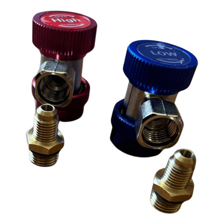 Kit De Acoples Para Cargar Vehiculos R134a (alta Y Baja) 4