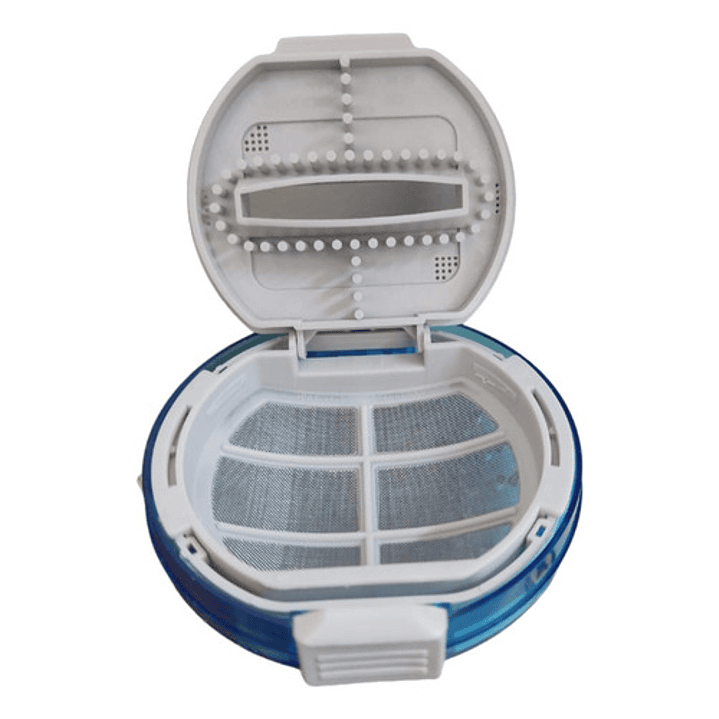 Filtro Atrapa Pelusas Redondo Para Lavadora LG Azul 9cm 3
