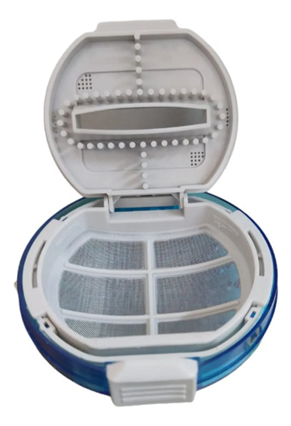 Filtro Atrapa Pelusas Redondo Para Lavadora LG Azul 9cm 3