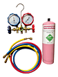 Kit Manometros R410 Y Botella 800 Gr Para Aire Acondicionado - Miniatura 1