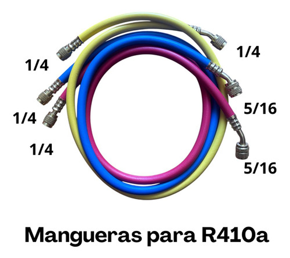 Kit Manometros R410 Y Botella 800 Gr Para Aire Acondicionado 4