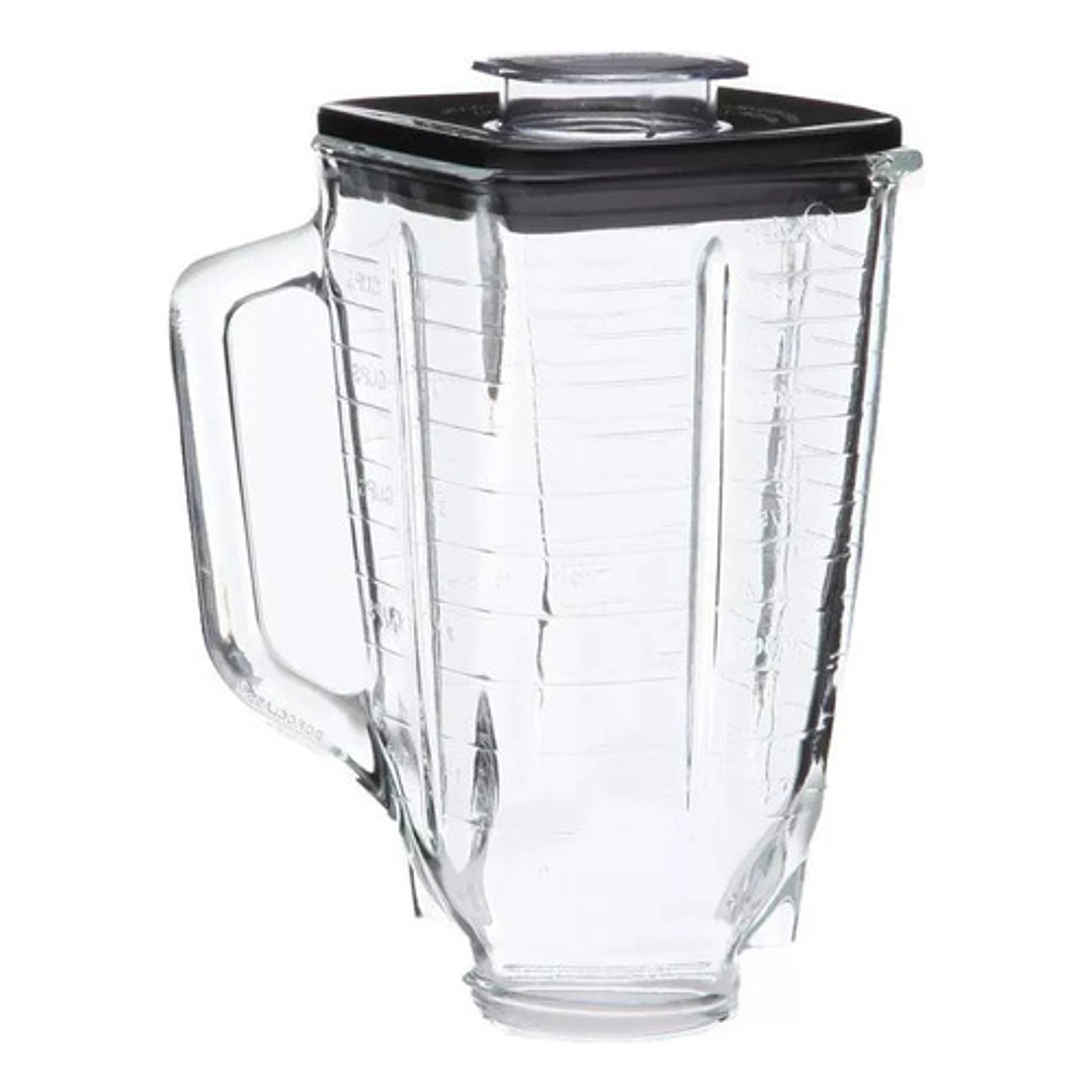 Vaso Vidrio Cuadrado Para Licuadora Oster Y Tapa Alternativo 1
