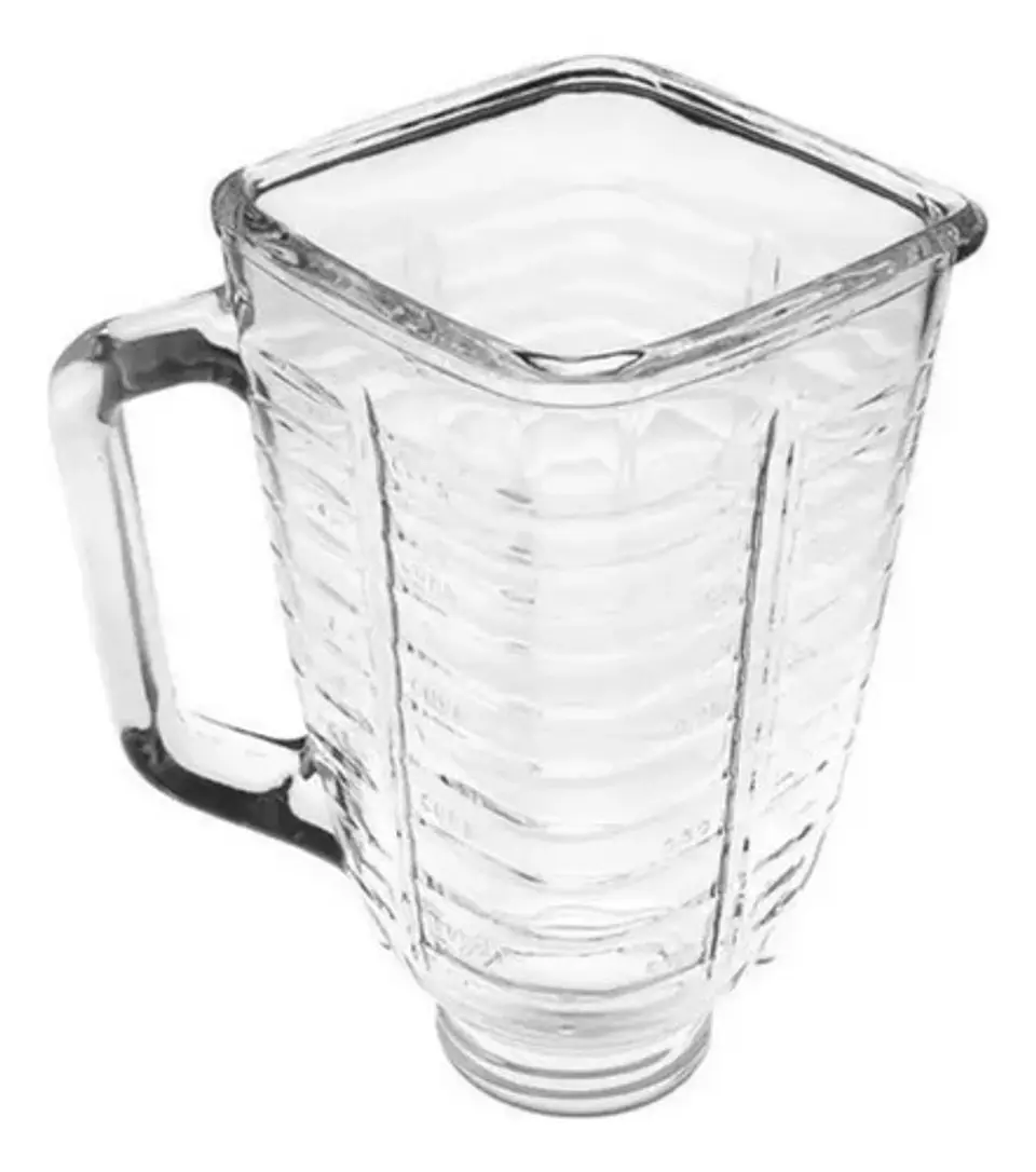 Vaso Vidrio Cuadrado Para Licuadora Oster Y Tapa Alternativo 2