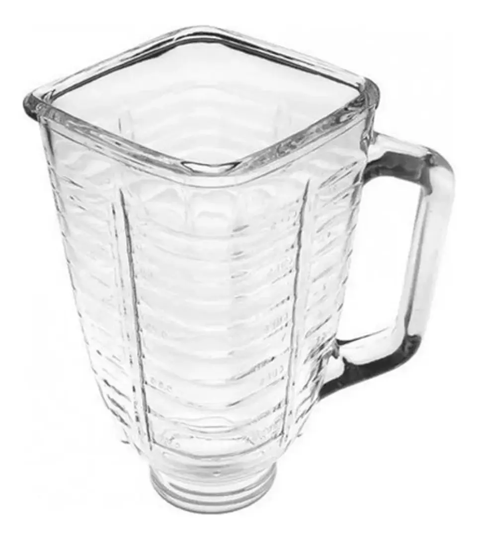 Vaso Vidrio Cuadrado Para Licuadora Oster Y Tapa Alternativo 3