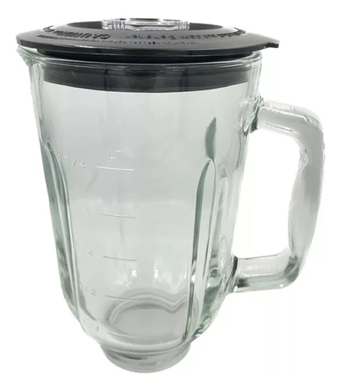 Vaso Vidrio Y Tapa Para Licuadora Black & Decker Base 7,3 Cm