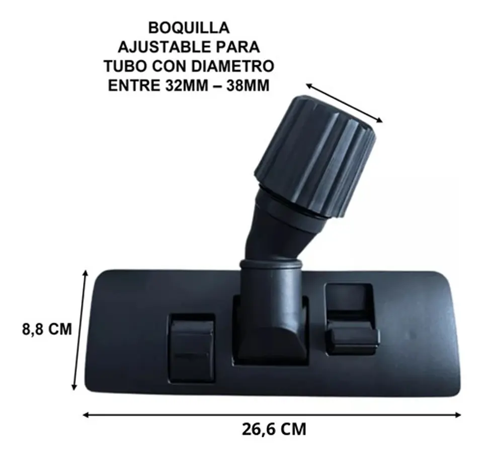 Barre Alfombra Aspiradora Universal 2 Botones 3,2-3,8 Cm 5