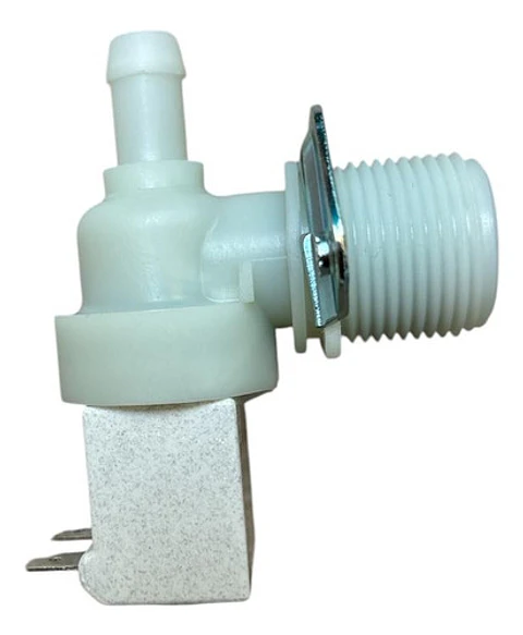 Electrovalvula Simple 90° 3/4x12mm Para Lavadoras