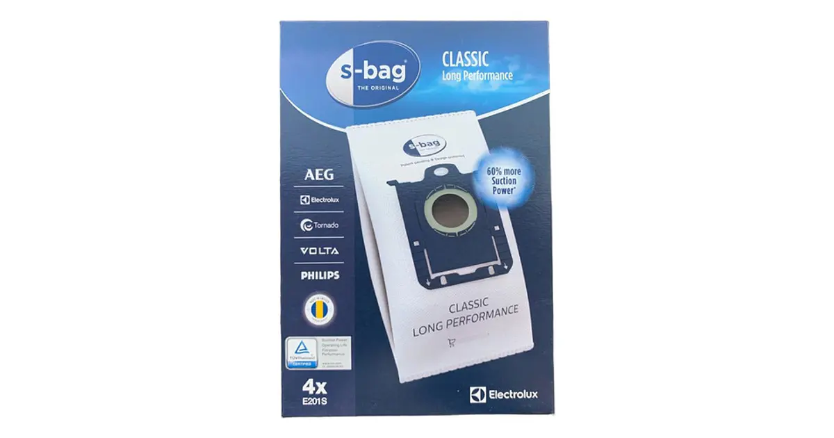 Sacchetti Originali Electrolux SilentPerformer ZSP75BD – Set Da 4 Con Tessuto, Capacità 2,5 L