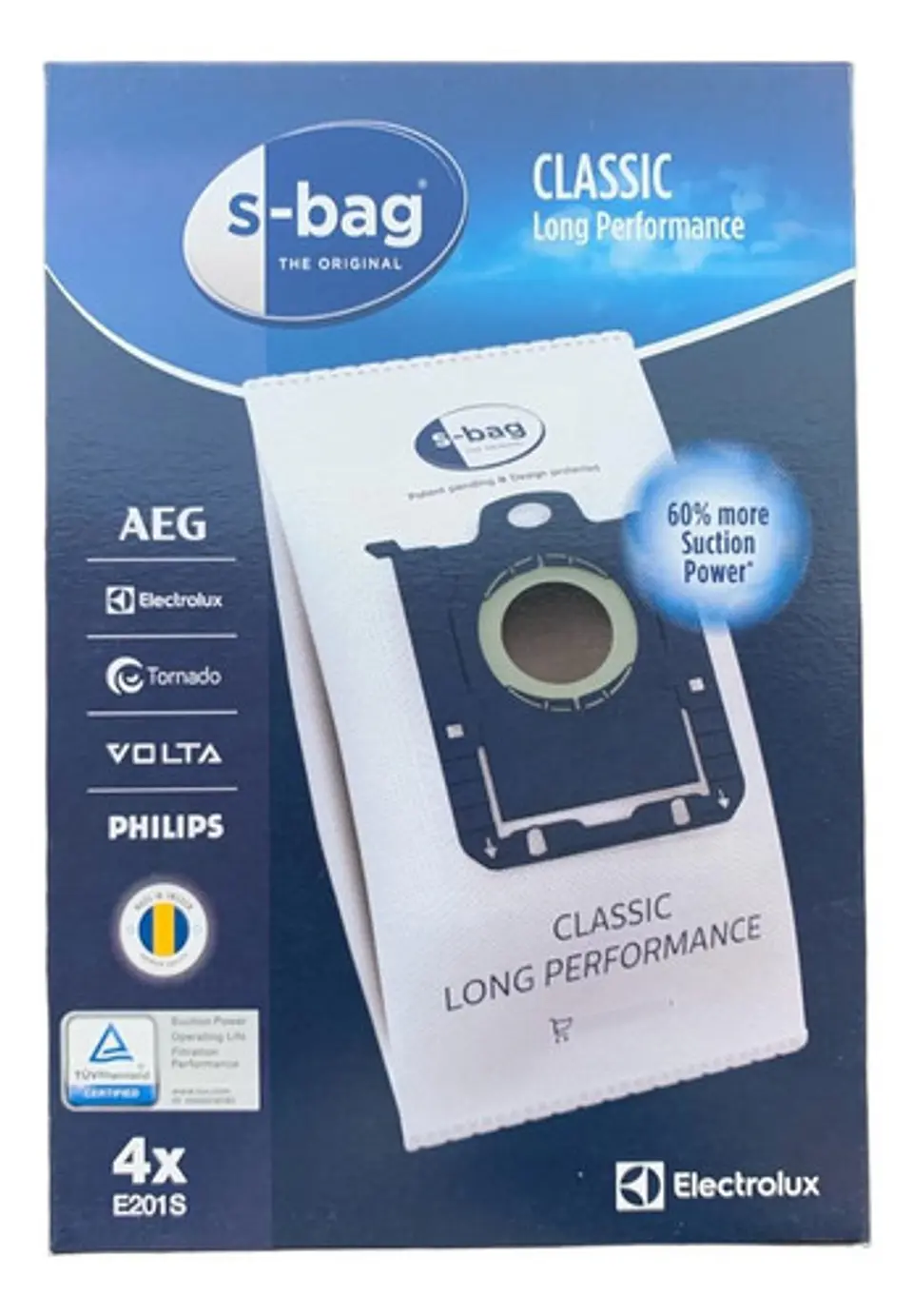 Kit 4 Bolsas Aspiradora Electrolux E201s Original 1